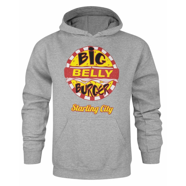 Arrow Mens Big Belly Burger Hoodie L Grå Grey L