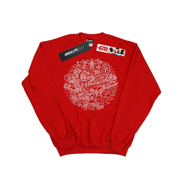 Star Wars Boys Jul Dödsstjärnan Sweatshirt 9-11 År Röd Red 9-11 Years