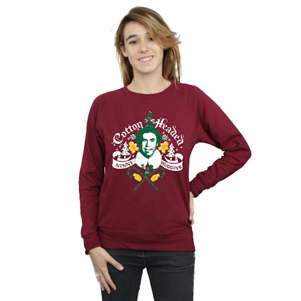 Elf Dam/Damer Headed Ninny Muggins Sweatshirt M Bourgogne Burgundy M