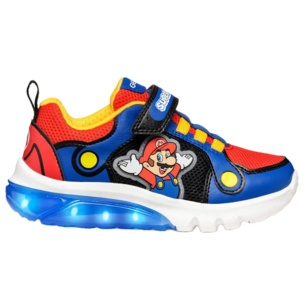 Geox Pojkar Ciberdron Super Mario Gymnastikskor 8.5 UK Barn Royalblå Royal Blue/Red 8.5 UK Child