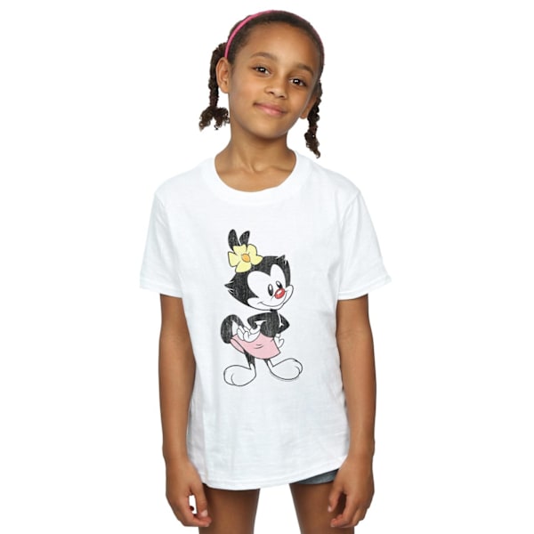 Animaniacs Girls Dot Classic Pose Bomull T-shirt 12-13 år Vit White 12-13 Years