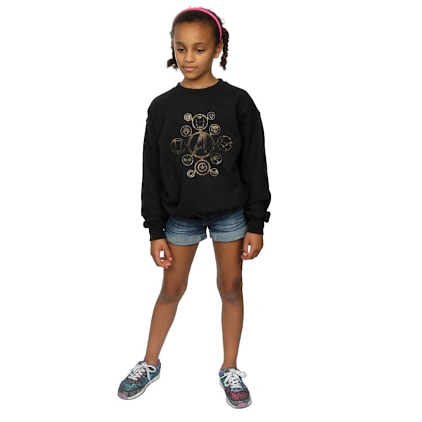 Marvel Girls Avengers Infinity War Icons Sweatshirt 12-13 år Black 12-13 Years