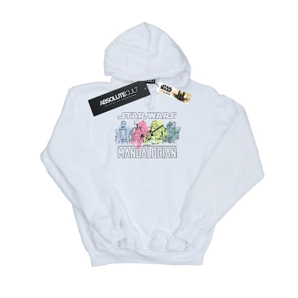 Star Wars Pojkar The Mandalorian Karaktär Pose Hoodie 7-8 År White 7-8 Years