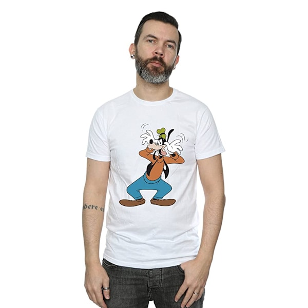 Disney Herr Crazy Goofy Bomull T-shirt 3XL Vit White 3XL