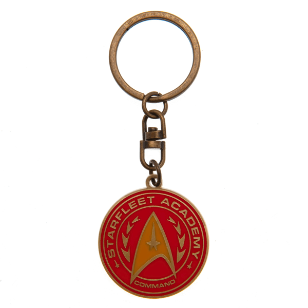 Star Trek-logotyp Metallnyckelring One Size Röd/Guld Red/Gold One Size
