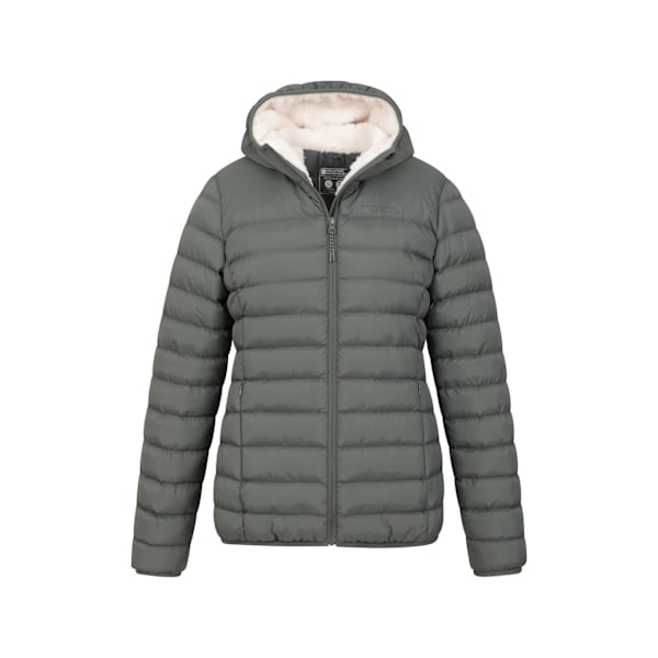 Mountain Warehouse Dam/Damer Faux Pälsfodrad Vadderad Jacka 1 Khaki Green 14 UK