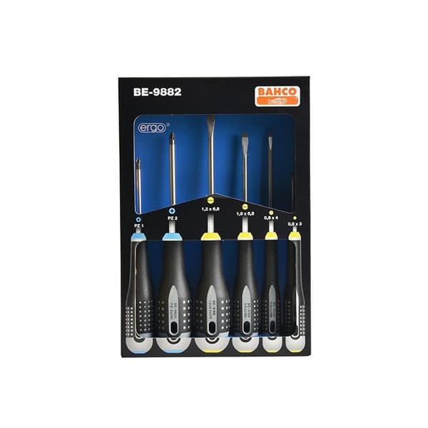 Bahco Be-9882 Ergo Skruvmejselset, 6 Delar One Size Multi Colo Multi Colour One Size