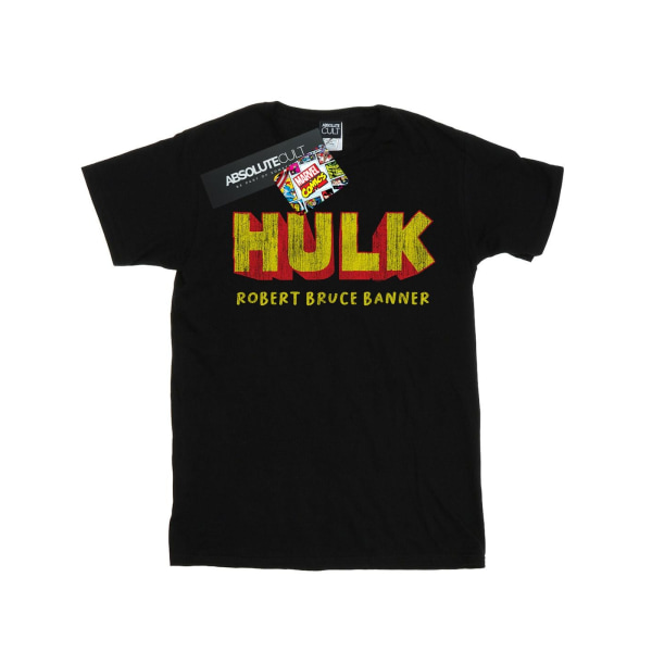 Marvel Girls Hulk AKA Robert Bruce Banner Bomull T-shirt 5-6 år Black 5-6 Years