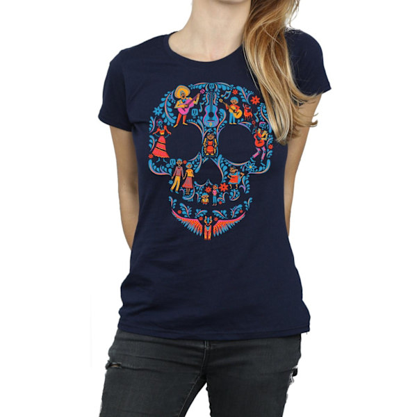 Coco Dam/Damer Skalle Bomull T-shirt M Marinblå Navy Blue M
