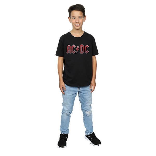 AC/DC Pojkar Ice Logo Bomulls T-shirt 7-8 År Svart Black 7-8 Years