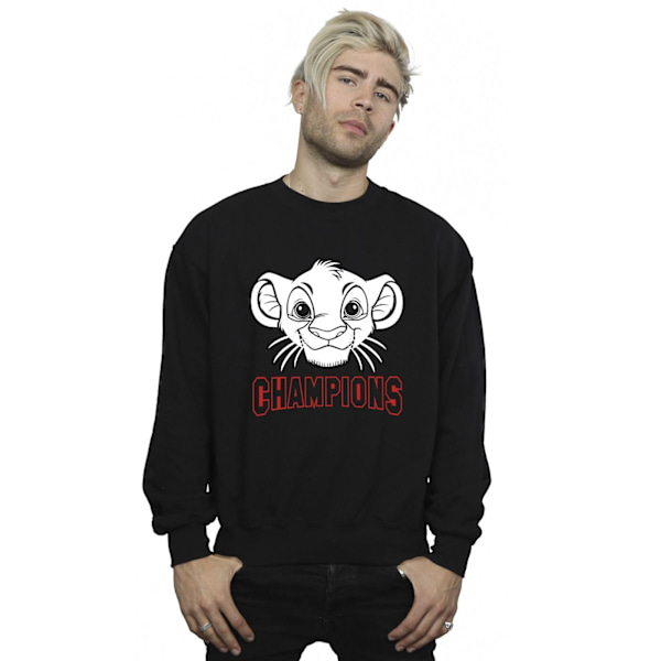 Disney Herr The Lion King Simba Ansikte Champion Sweatshirt 5XL Svart Black 5XL