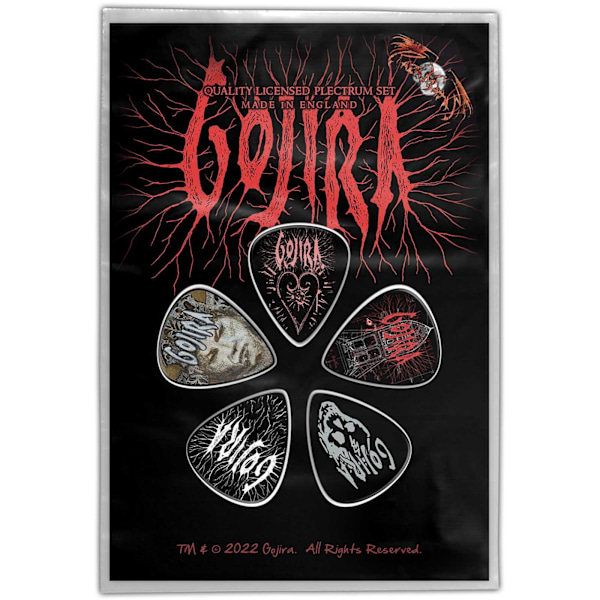 Gojira Fortitude Plectrum (5-pack) One Size Svart/Vit/Röd Black/White/Red One Size