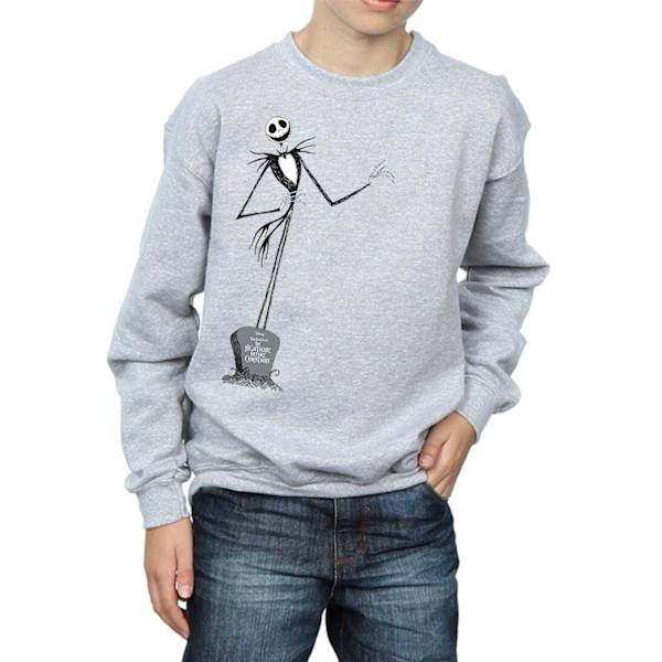 Disney Boys Nightmare Before Christmas Jack Pose Sweatshirt 5-6 Sports Grey 5-6 Years