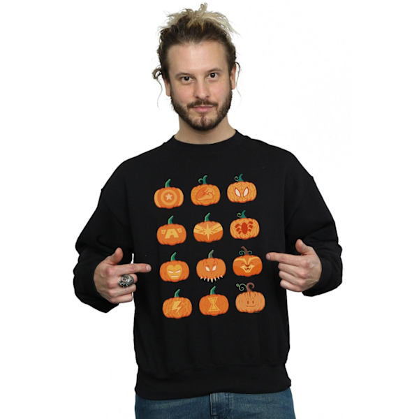 Marvel Herr Avengers Halloween Pumpa Sweatshirt M Svart Black M