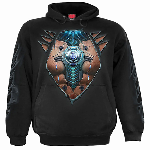 Spiral Direct Unisex Vuxen Cyber Skin Hoodie XXL Svart Black XXL