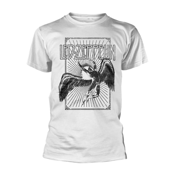 Led Zeppelin Unisex Vuxen Icarus Burst T-shirt S Vit White S