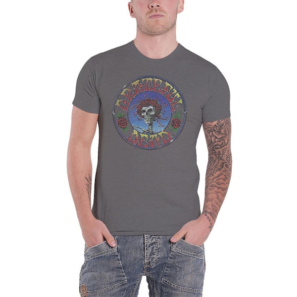 Grateful Dead Unisex Vuxen Bertha Cirkel Vintage Wash T-Shirt L Charcoal Grey L