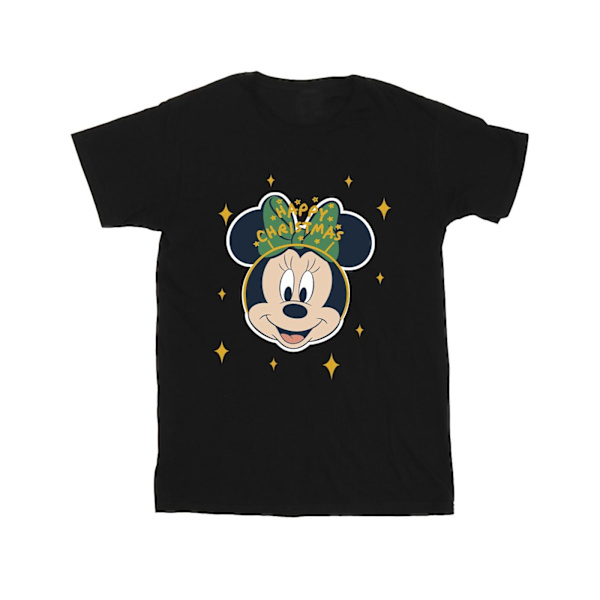 Disney Girls Minnie Mouse Happy Christmas Bomull T-shirt 3-4 år Black 3-4 Years