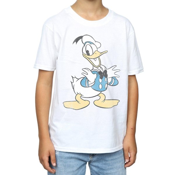 Disney Boys Donald Duck Posing T-Shirt 7-8 År Vit White 7-8 Years