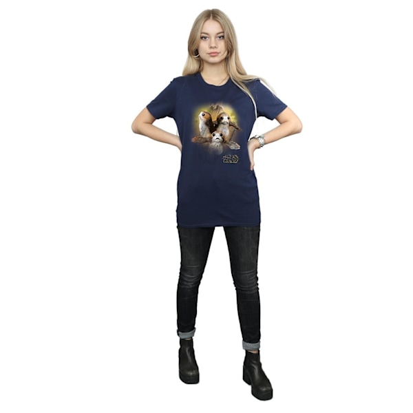 Star Wars: The Last Jedi Dam/Damer Porg Borstad Bomull Boyf Navy Blue XL