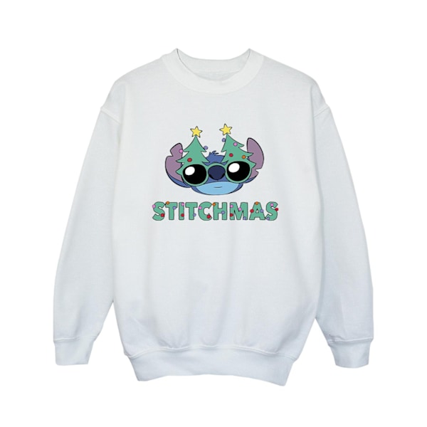 Disney Girls Lilo & Stitch Stitchmas Glasögon Sweatshirt 5-6 År White 5-6 Years