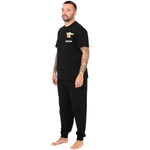 Star Wars: The Mandalorian Mens Grogu Long Pyjamas Set S Black Black S