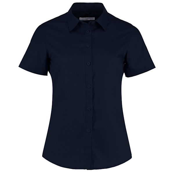 Kustom Kit Dam/Dam Short Sleeve Poplin Shirt 20 Mörk Marinblå Dark Navy 20