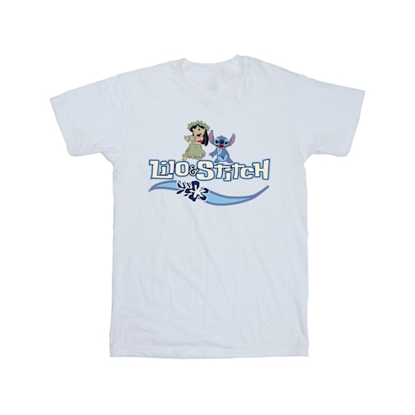 Disney Girls Lilo And Stitch Characters Bomull T-Shirt 3-4 År White 3-4 Years