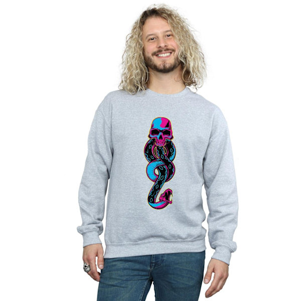 Harry Potter Neon Dark Mark Sweatshirt XXL Sports Grey för män Sports Grey XXL