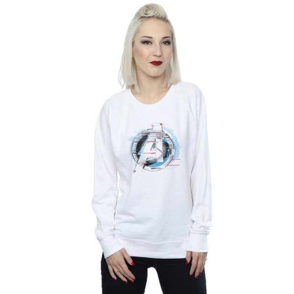 Marvel Womens/Ladies Avengers Endgame Team Tech Logo Sweatshirt White XXL