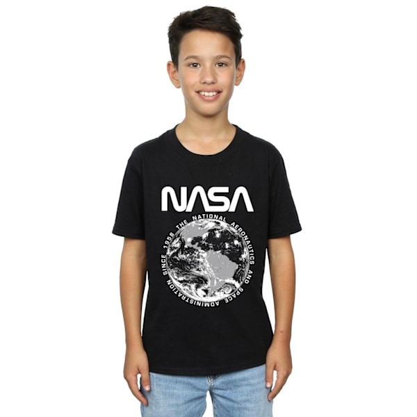 NASA Boys Planet Earth T-shirt 12-13 år Svart Black 12-13 Years