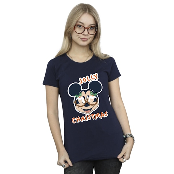 Disney Dam/Damer Mickey Mouse Jolly Christmas Glasögon Cotto Navy Blue XL