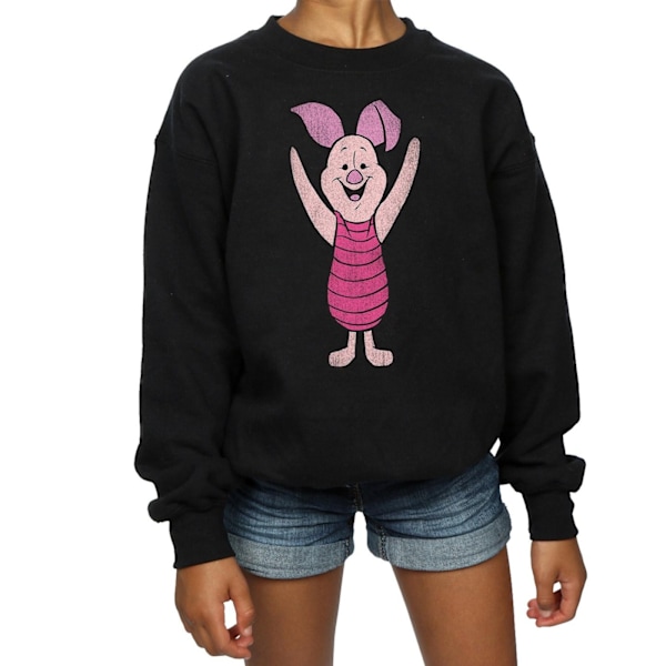 Winnie the Pooh Flickor Klassisk Piglet Sweatshirt 12-13 År Svart Black 12-13 Years