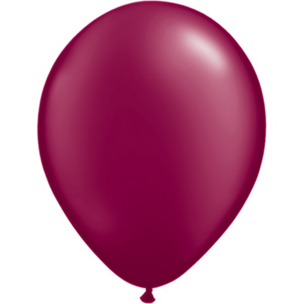 Qualatex 11 tum runda släta latexballonger (100-pack) En storlek Pearl Burgundy One Size