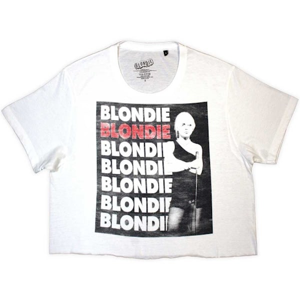 Blondie Dam/Kvinnor Stacked Logo Crop Top S Svart Black S