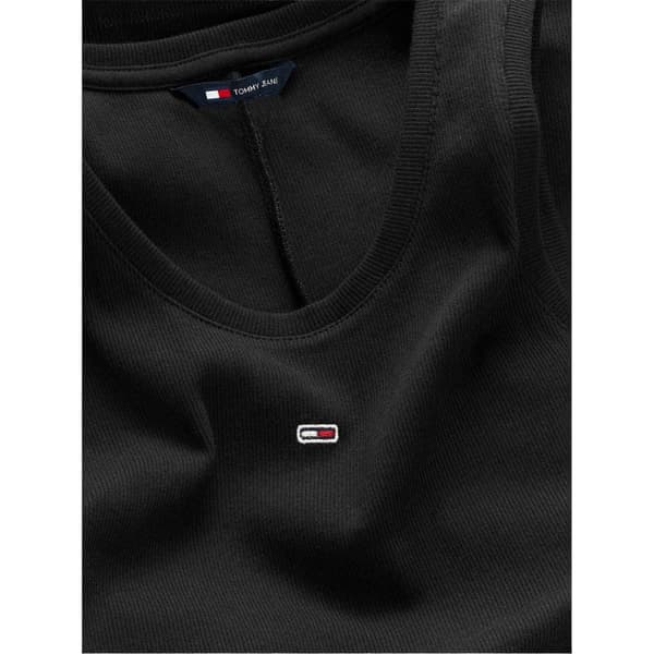 Tommy Jeans Dam/Dam Essential Ribbad Lång Camisole 14 Black 14 UK