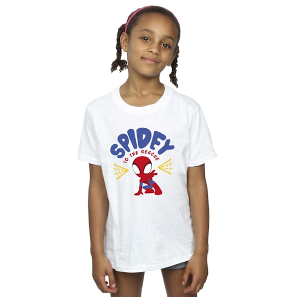 Marvel Girls Spidey And His Amazing Friends Rescue Bomull T-shirt White 12-13 Years