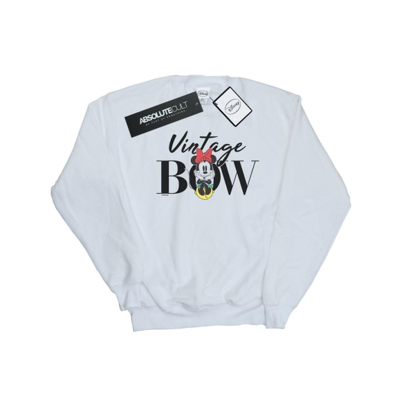 Disney Dam/Dam Minnie Mouse Vintage Bow Sweatshirt L Whit White L