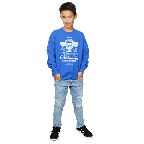 National Lampoon's Christmas Vacation Boys Merry Christmoose Sweatshirt Royal Blue 5-6 Years