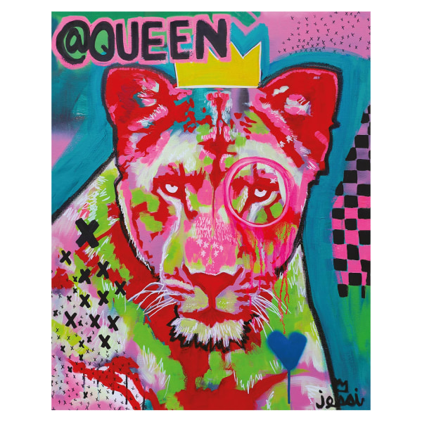 Jessi Dahlquist @Queen Print 50cm x 40cm Flerfärgad Multicoloured 50cm x 40cm
