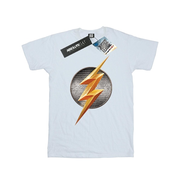 DC Comics Girls Justice League Movie Flash Emblem Bomull T-Shir White 12-13 Years