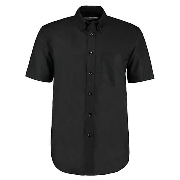 Kustom Kit Herrar Arbetsplats Kortärmad Oxford Skjorta 23in Svart Black 23in