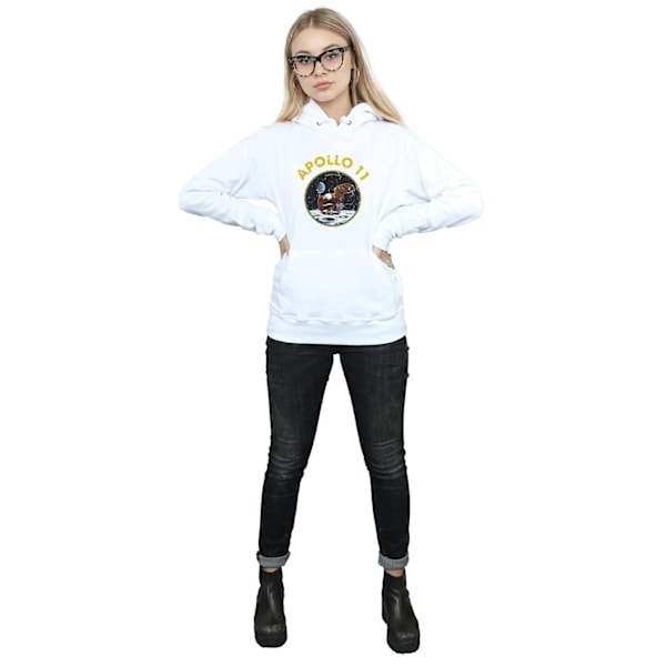 NASA Dam/Kvinnor Klassisk Apollo 11 Hoodie S Vit White S