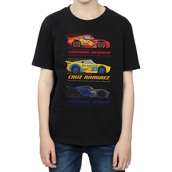 Cars Boys Racer Profile Bomull T-shirt 12-13 år Svart Black 12-13 Years