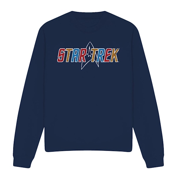 Star Trek Unisex Vuxen Logotyp Sweatshirt XL Marinblå Navy XL