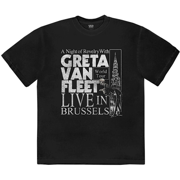 Greta Van Fleet Unisex Adult Night Of Revelry Bomull T-shirt L Black L