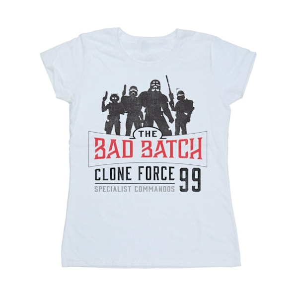 Star Wars Dam/Damer The Bad Batch Clone Force 99 Bomull T-shirt XXL Vit White XXL
