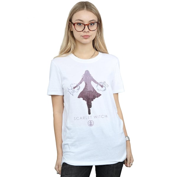 Marvel Dam/Damer Scarlet Witch Silhouette Bomull Boyfriend White XL