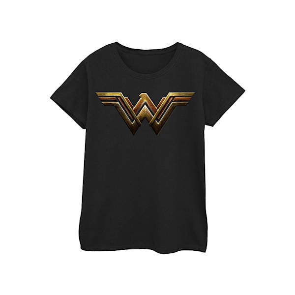 Wonder Woman Dam/Kvinnor Logotyp Bomull T-shirt L Svart Black L