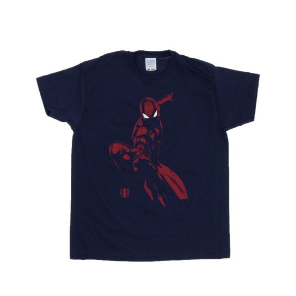 Marvel Boys Spider-Man Shadow T-shirt 5-6 år Deep Navy Deep Navy 5-6 Years